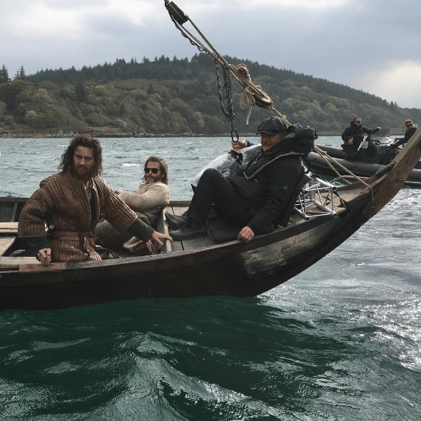 grip equipment. filming on a boat